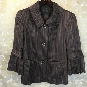 Lafayette 148 Brown Blazer Jacket Size 4/Small